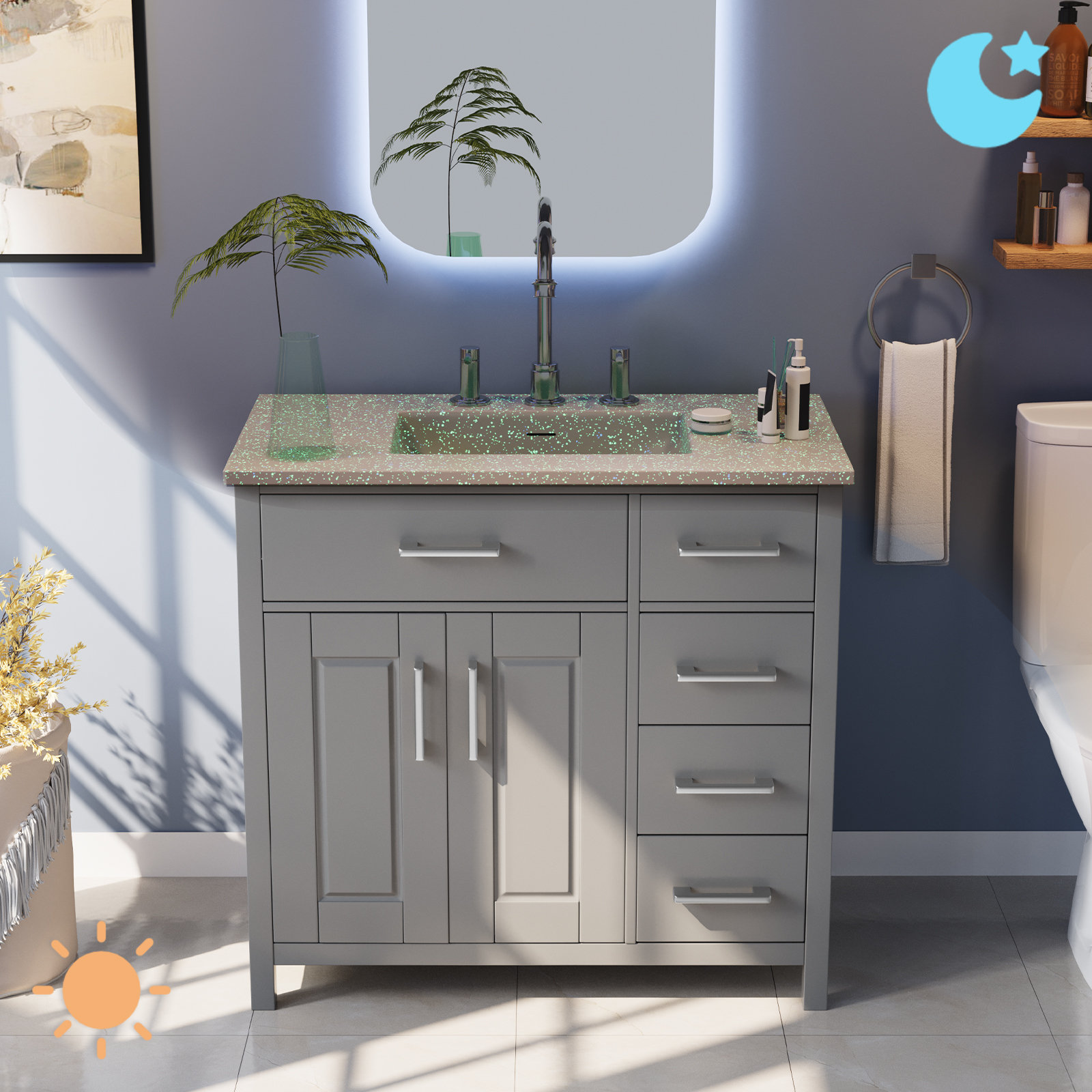 Willa Arlo™ Interiors Mexia 36" Single Bathroom Vanity Set & Reviews ...